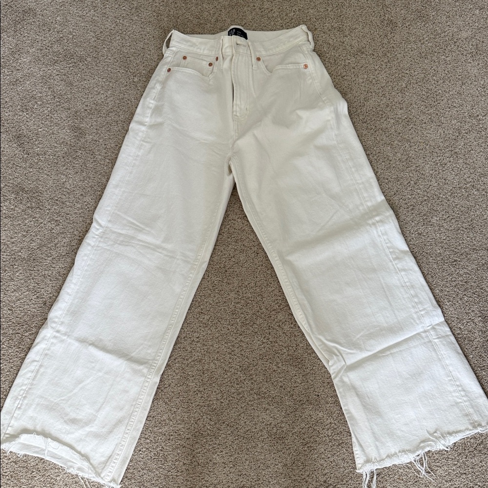 GAP Women's Cream Flare Jeans